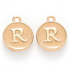 Golden Plated Alloy Enamel Charms X-ENAM-S118-06R-1