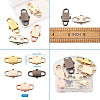 5 Colors Adjustable Alloy Chain Buckles PALLOY-TA0001-91-RS-32