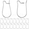 60Pcs 316 Surgical Stainless Steel Hoop Earrings Findings STAS-BBC0010-02-1
