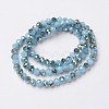 Electroplate Glass Beads Strands EGLA-A034-J8mm-S03-2