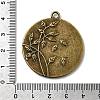 Tibetan Alloy Carved Leaf Pendant Cabochon Bezel Settings TIBEP-M018-86AB-NF-3