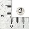 925 Sterling Silver Flat Round with Letter Beads LS-STER-G044-01AS-D-3