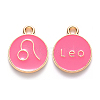 Alloy Enamel Pendants X-ENAM-S124-01A-03G-1