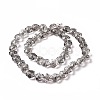 Transparent Electroplate Glass Beads Strands GLAA-C025-01-4