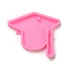 Graduation Season Theme Silicone Keychain Pendant Molds AJEW-M221-04A-2