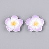 Plumeria Flower Opaque Resin Cabochons CRES-T025-30E-02-2