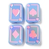 UV Plating Rainbow Iridescent Acrylic Enamel Beads SACR-G034-11C-1
