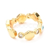 Evil Eye Golden Enamel Cuff Rings for Women KK-G404-06B-G-2