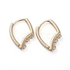 Brass Huggie Hoop Earring Findings KK-K379-04G-2
