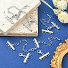 Brass Micro Pave Cubic Zirconia Chain Extender ZIRC-Q022-031P-NR-7