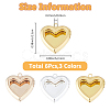6Pcs 3 Colors Brass Locket Pendants KK-FH0007-49-2