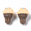 Spray Painted Resin Cabochons CRES-Q215-022G-2