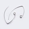 Brass Earring Hooks LS-KK-K197-60P-1