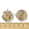 Electroplated Natural Druzy Agate Pendants G-A229-01A-3