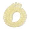 Baking Plating Glass Beads Strands GLAA-H036-01F-4