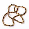 Non-Magnetic Synthetic Hematite Beads Strands G-G091-4mm-1-3