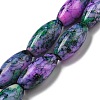 Baking Paint Glass Beads Strands DGLA-S115-22x10-S17-2