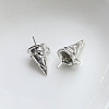 Brass Ice Cream Cone Peg Bail Pin Charms BAPE-PW0002-22B-1