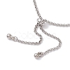 2Pcs 2 Colors 304 Stainless Steel Boc Chain Slider Bracelet Makings AJEW-JB01254-4