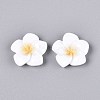 Plumeria Flower Opaque Resin Cabochons CRES-T025-30A-02-2