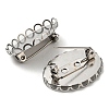 Non-Tarnish 304 Stainless Steel Fancy Cabochon Brooch Findings STAS-E197-08P-2