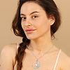 3Pcs 3 Colors Platinum Plated Alloy Crescent Moon Pendant Necklaces Set NJEW-AN0001-31-6