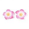 Plumeria Flower Opaque Resin Cabochons CRES-T025-30D-02-1