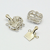 Brass Multi-Strand Box Clasps X-KK-F0237-P-NF-1