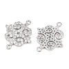 Brass Micro Pave Clear Cubic Zirconia Connector Charms CU-CBA7BFE-03F-P-2