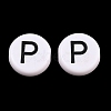 Opaque White Acrylic European Beads AC-CBA3BDD-01P-1