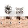 Brass Micro Pave Clear Cubic Zirconia Beads KK-P271-39B-02-3