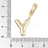Brass Micro Pave Clear Cubic Zirconia Pendants KK-M289-01Y-G-3
