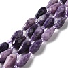 Natural Lepidolite/Purple Mica Stone Beads Strands G-B028-A06-1