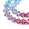 Gradient Color Baking Paint Glass Bead Strands DGLA-A039-T4mm-A017-3