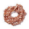 Natural Sunstone Chip Bead Strands G-M205-67-3