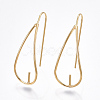 Brass Earring Hook KK-T038-303G-1
