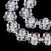 Transparent Electroplate Glass Beads Strands EGLA-N012-17-3