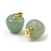 Natural Green Aventurine Teacher Apple Charms G-Z022-02N-G-2