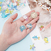 40Pcs 8 Styles Ocean Theme Transparent Resin Cartoon Pendants RESI-AR0001-44-3