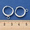 201 Stainless Steel Huggie Hoop Earring Findings STAS-P283-01W-S-3