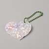Translucent Acrylic Disc Pendant Keychain KEYC-WH0027-85E-02-1