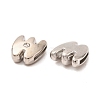 Letter Slider Beads for Watch Band Bracelet Making LS-ALRI-O012-W-NR-2
