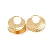 Textured Moon Brass Hoop Earrings EJEW-D346-10G-4