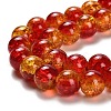 Spray Painted Crackle Glass Beads Strands CCG-Q002-10mm-10-3
