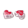 Printed Transparent Acrylic Beads OACR-P017-B04-3