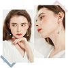 6 Pairs 3 Colors Brass Stud Earring Findings KK-UN0001-07-6