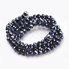 Electroplate Glass Beads Strands GLAA-K027-FP-A01-2
