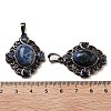 Natural Sodalite Rhombus Pendants G-K363-02R-09-3