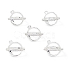 Rack Plating Brass Pave Clear Cubic Zirconia Bead Cage Pendants KK-G464-10S-4