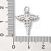 Rack Plating Brass Micro Pave Clear Cubic Zirconia Pendants KK-Z039-13P-3